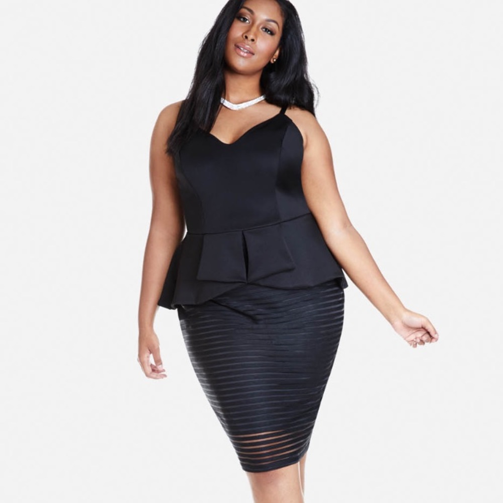 F2F Perfect Black Peplum dress!